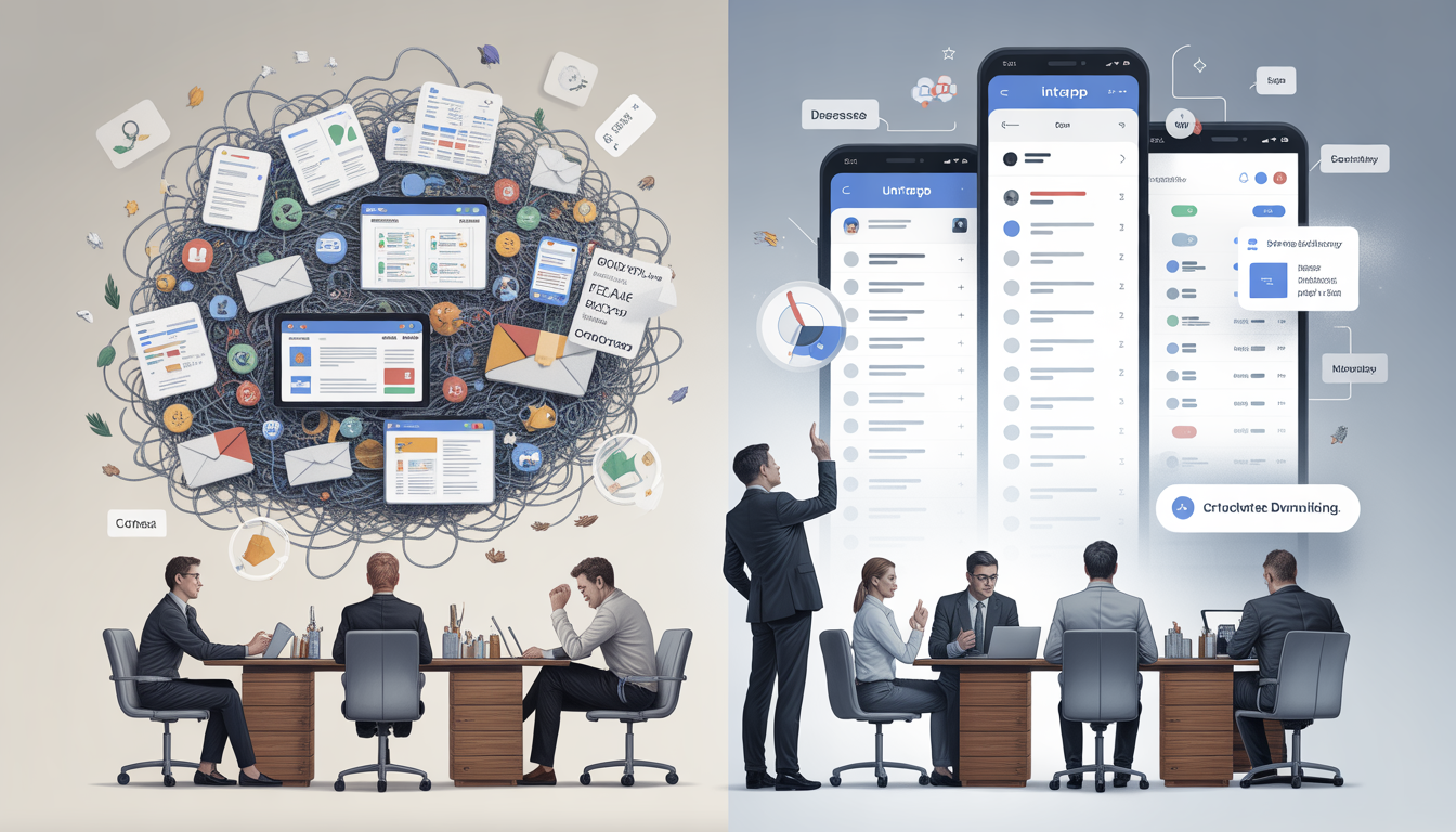 KKV hatékonyság: széttagolt rendszerek vs integrált IntrApp platform